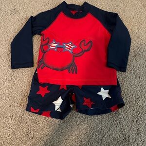 Carter's Red and Blue Crab Matching Set